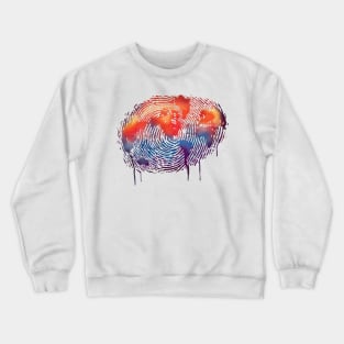 WORLD MAP water colour illustration Crewneck Sweatshirt